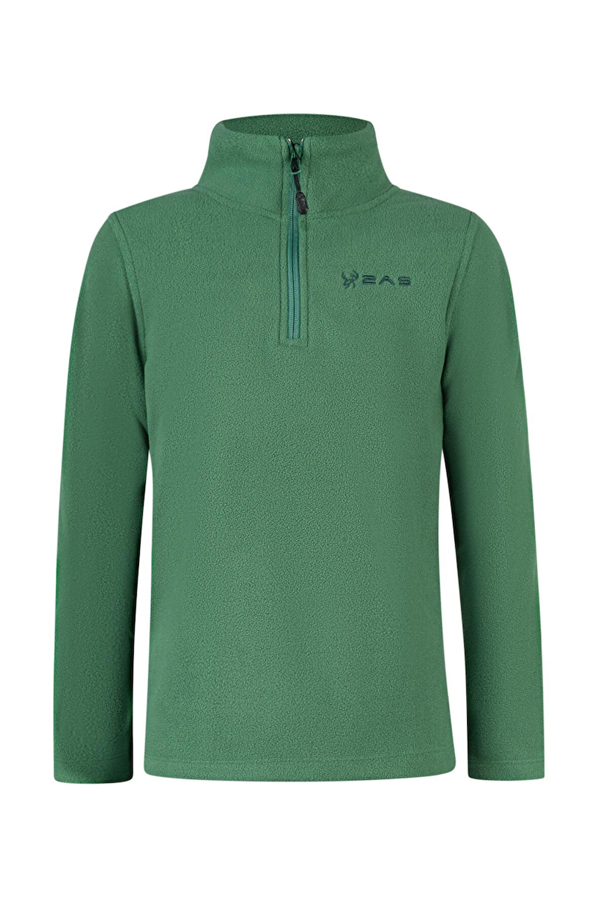 2AS Clara Çocuk Yarım Fermuarlı İnce Polar Sweatshirt Yeşil