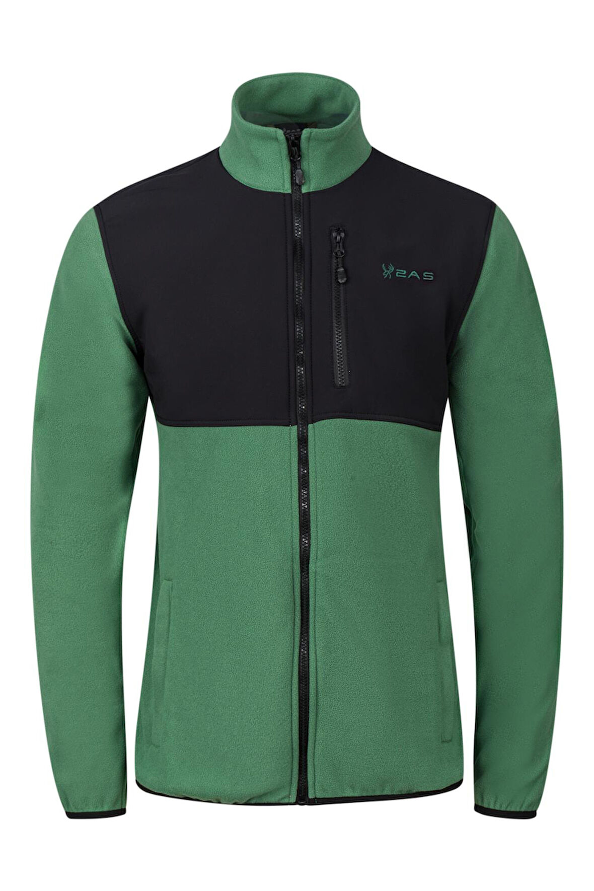 2AS Cliff Erkek Parçalı İnce Polar Sweatshirt Yeşil
