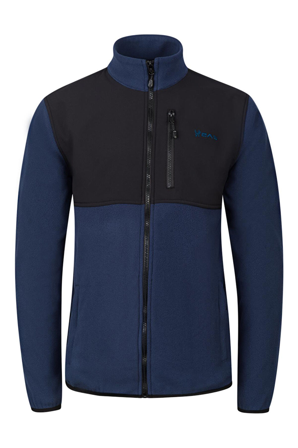 2AS Cliff Erkek Parçalı İnce Polar Sweatshirt Lacivert