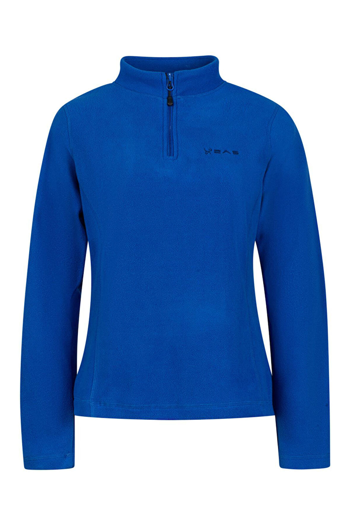 2AS Camila Kadın Yarım Fermuarlı İnce Polar Sweatshirt Mavi