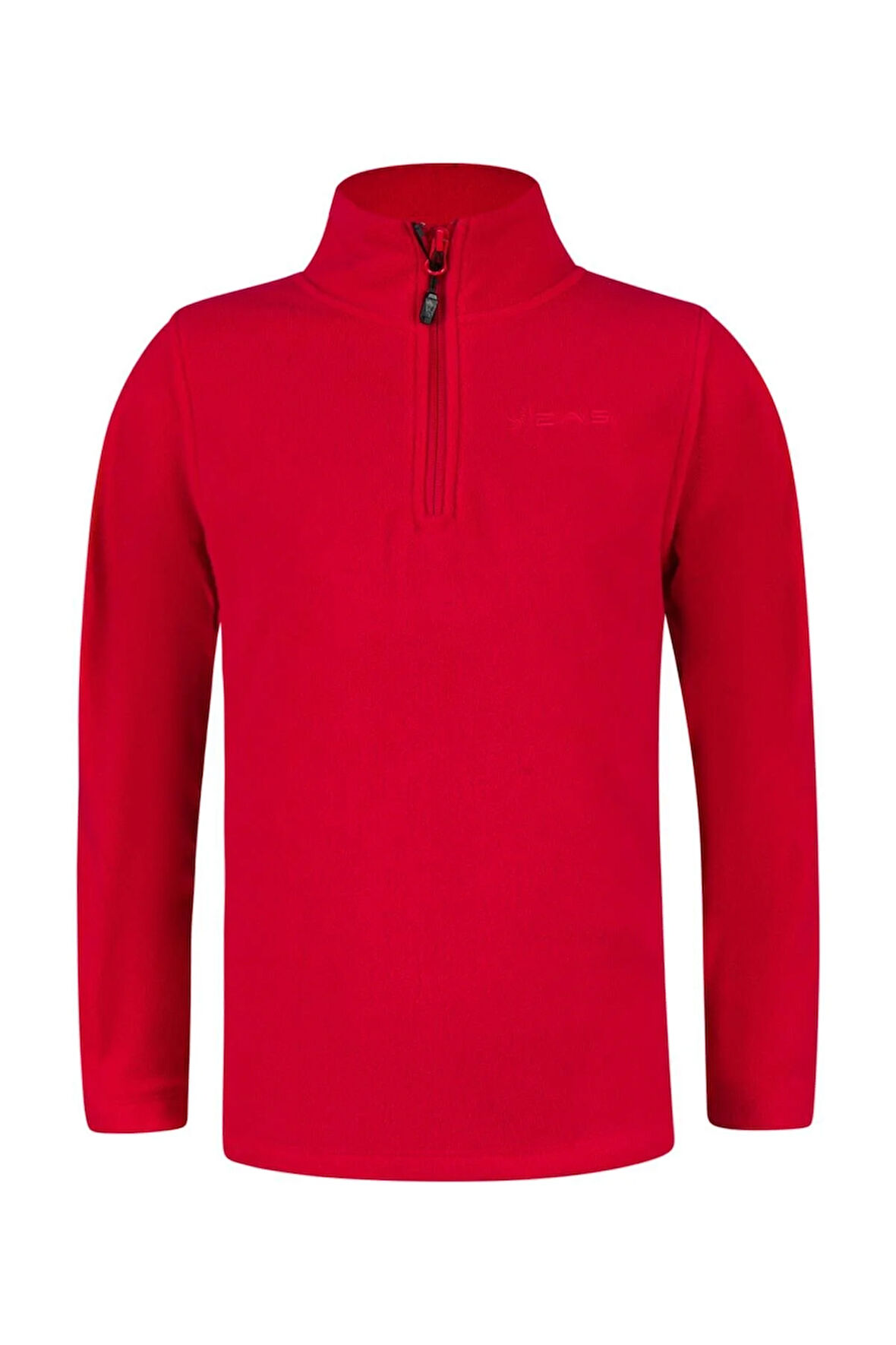 Clara Çocuk Yarım Fermuarlı İnce Polar Sweatshirt Kırmızı