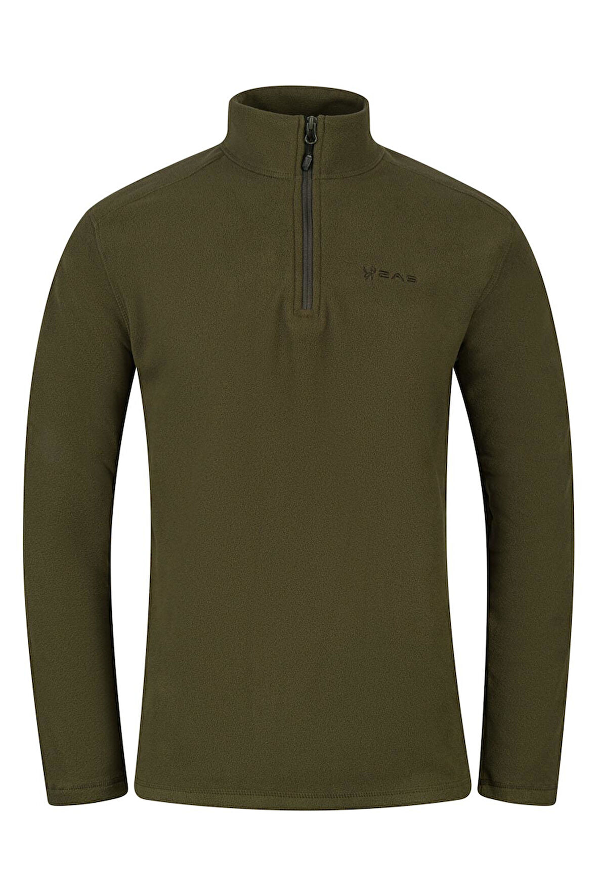 2AS Cedric Erkek Yarım Fermuarlı İnce Polar Sweatshirt Haki
