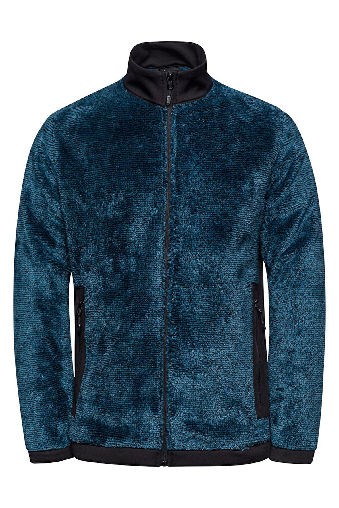 2as San Diago Erkek Tam Fermuarlı Çizgili Polar Lacivert