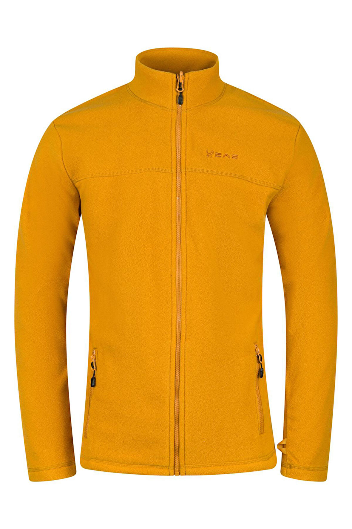 2as Chestert Erkek Tam Fermuarlı İnce Polar Sweatshırt Hardal