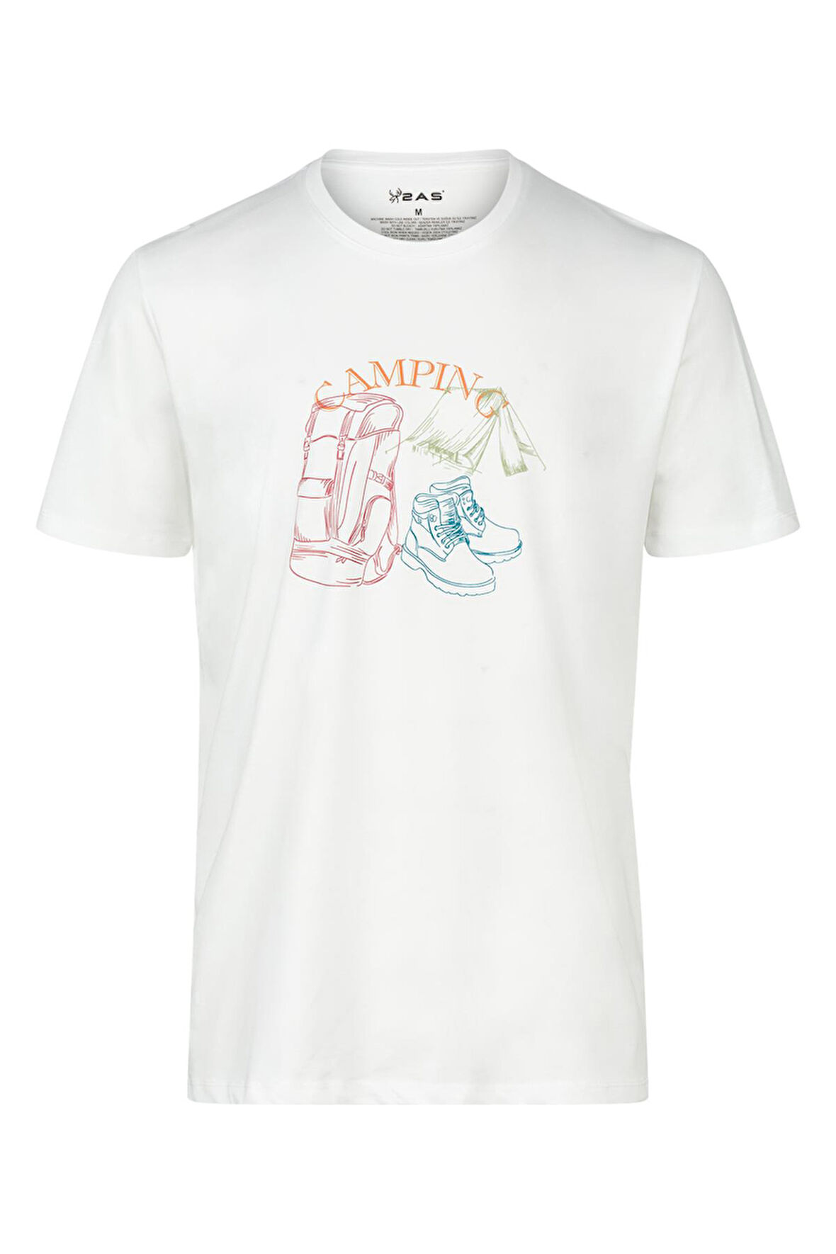 2AS Alex Baskılı Erkek Sıfır Yaka T-Shirt