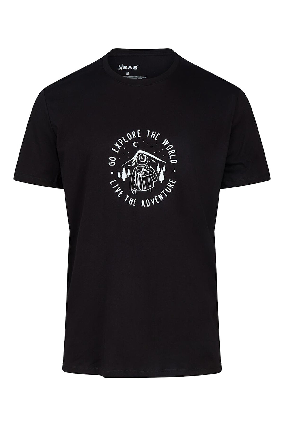 2AS Alex Baskılı Erkek Sıfır Yaka T-Shirt