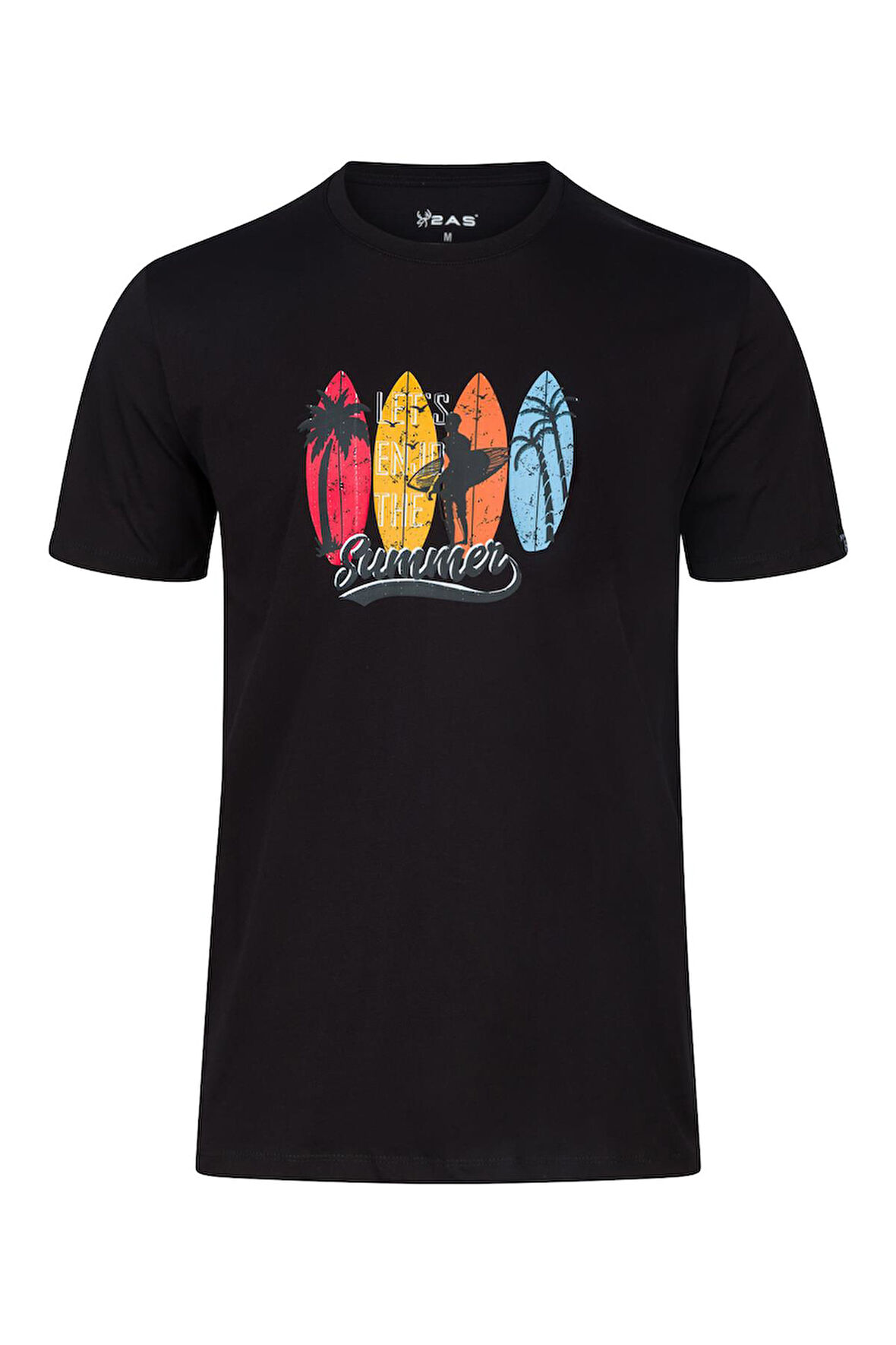 2AS Alex Baskılı Erkek Sıfır Yaka T-Shirt