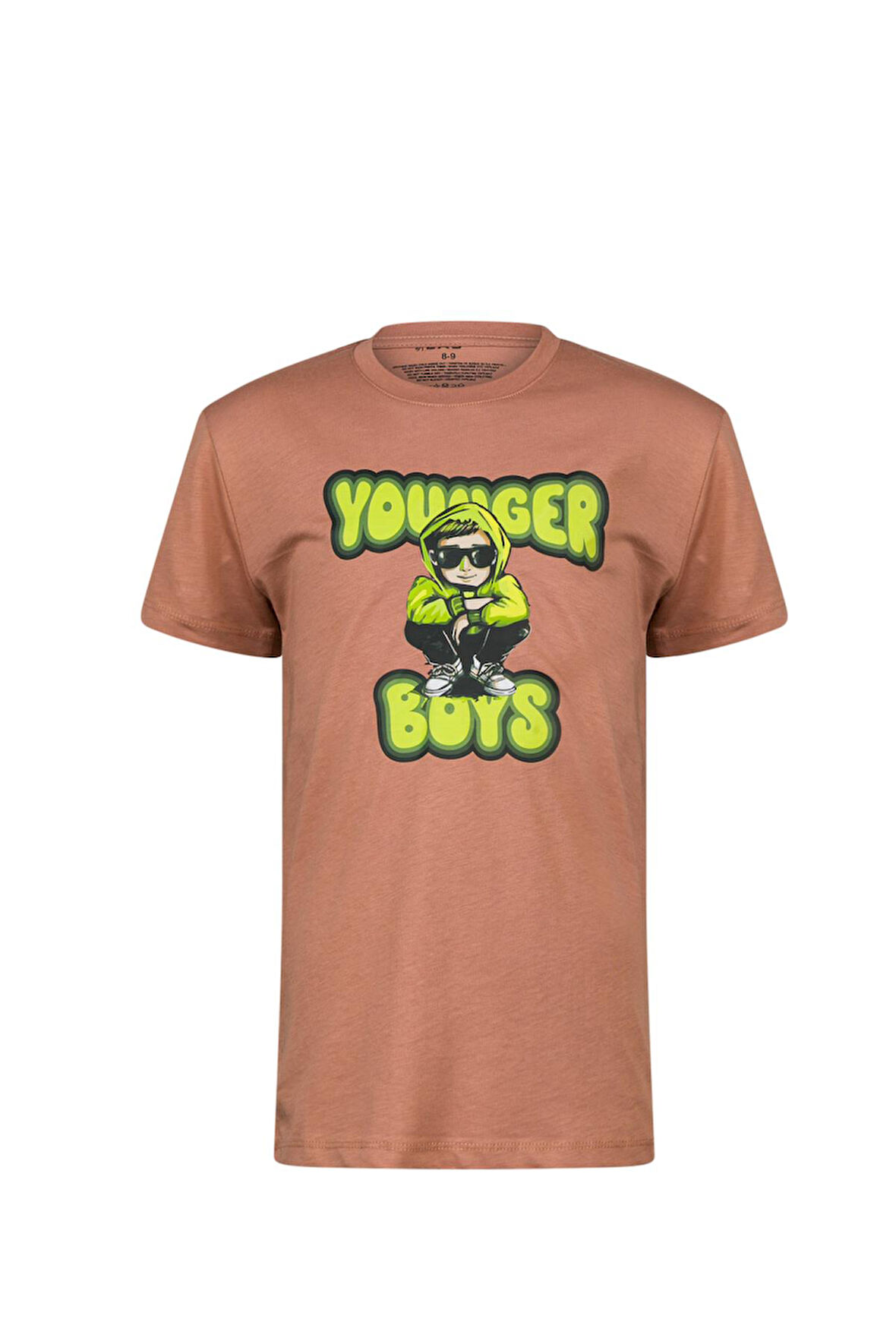 2AS Aja Çocuk Baskılı  T-Shirt Kahve 214