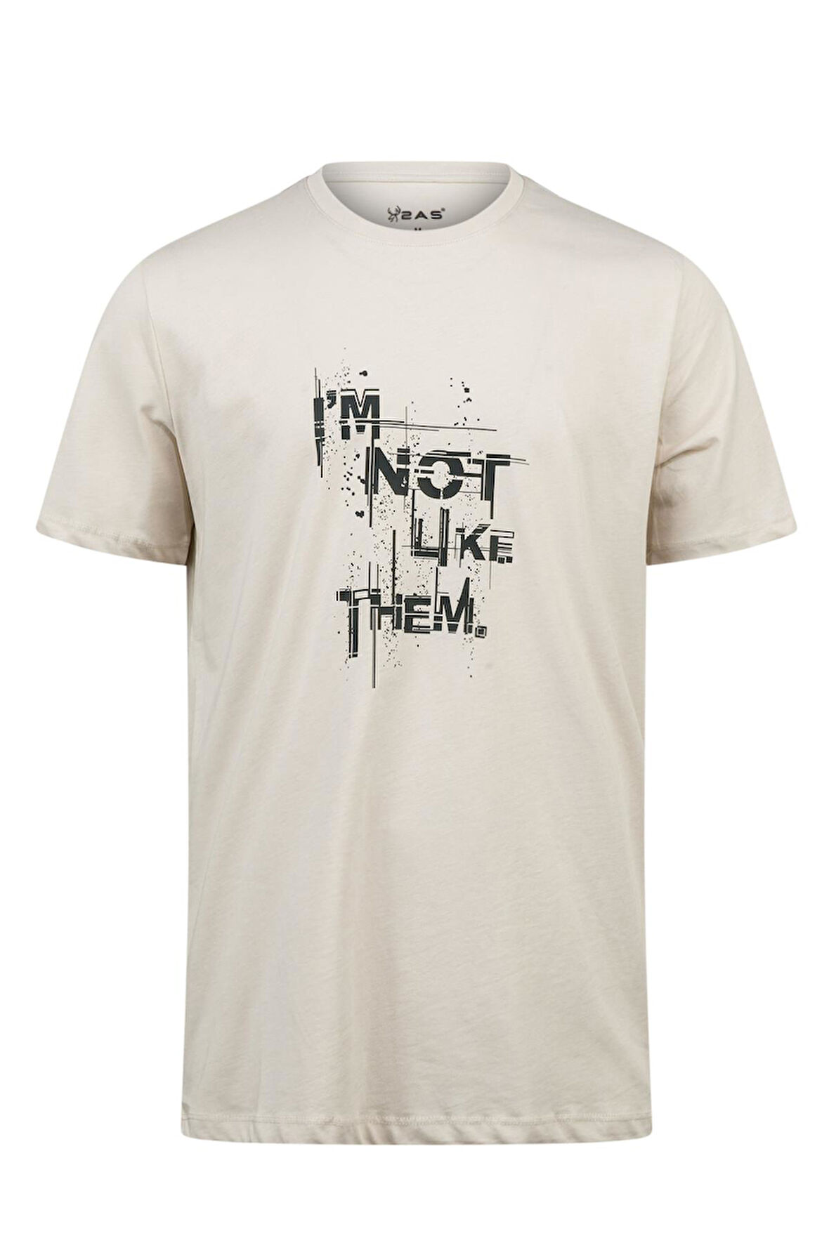 2AS Alex Baskılı Erkek Sıfır Yaka T-Shirt 035
