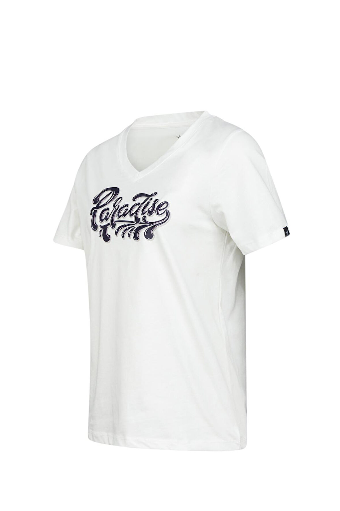 2AS Alone Baskılı V Yaka Kadın T-Shirt 406