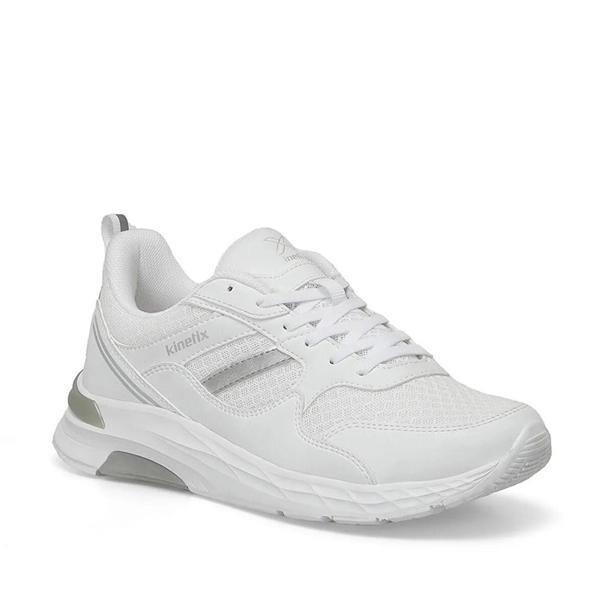 KINETIX 4M AXION TX W 4FX,BAYAN SPOR AYAKKABI BEYAZ,GUMUS 36/40 Beyaz - Gümüs