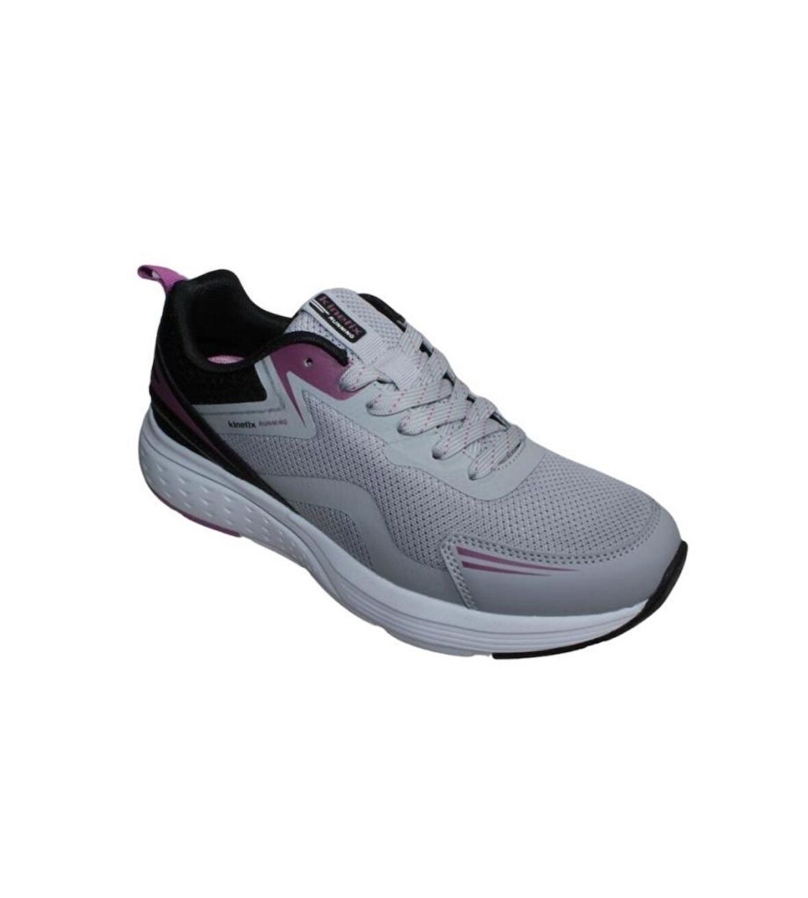 KİNETİX Kadın Beyaz Gri Runnıng Fileli Sneaker Spor Yürüyüş Ayakkabısı