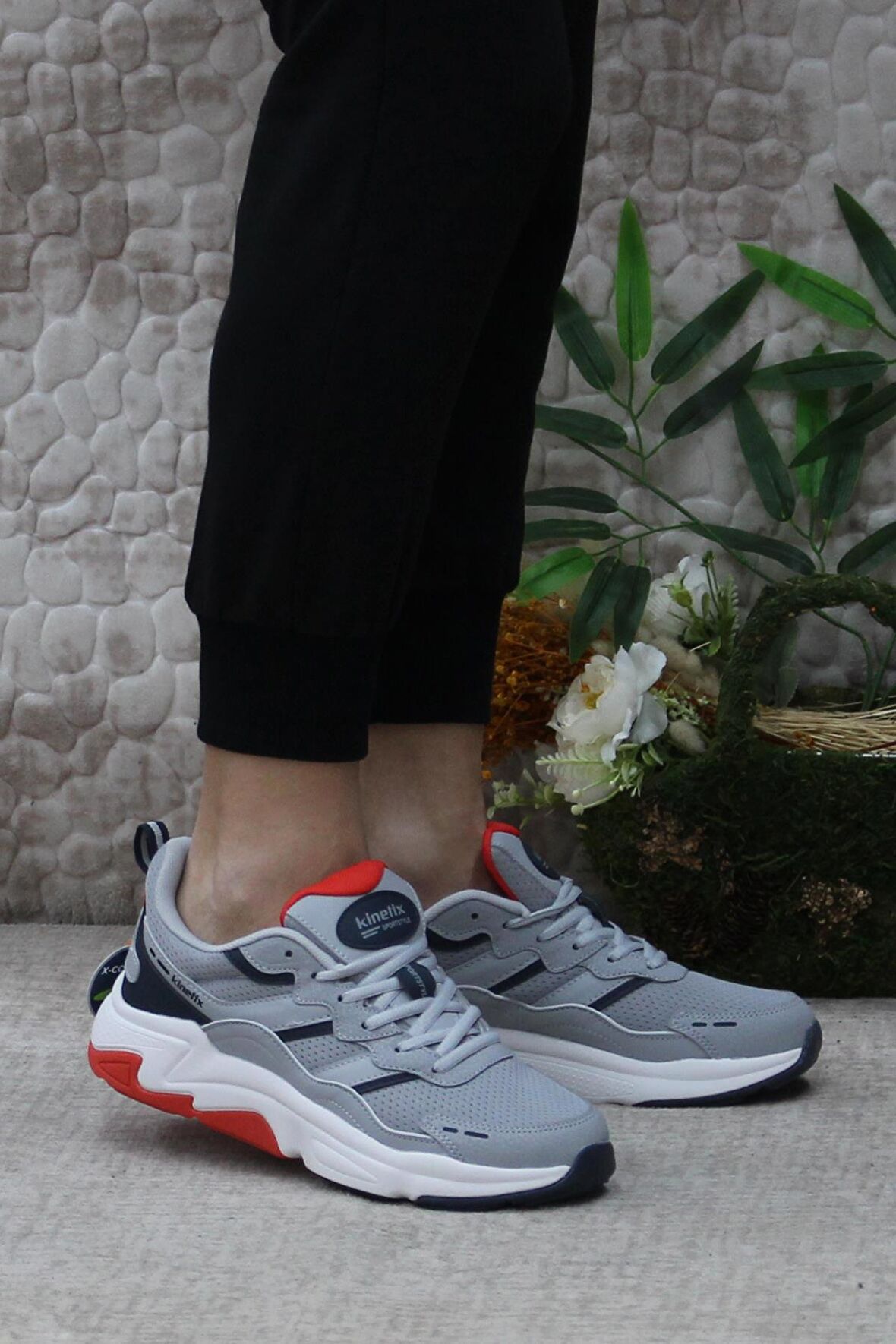 Kinetix Tıona Tx Gri Lacivert Beyaz Rahat Orijinal Ürün Erkek Spor Ayakkabı
