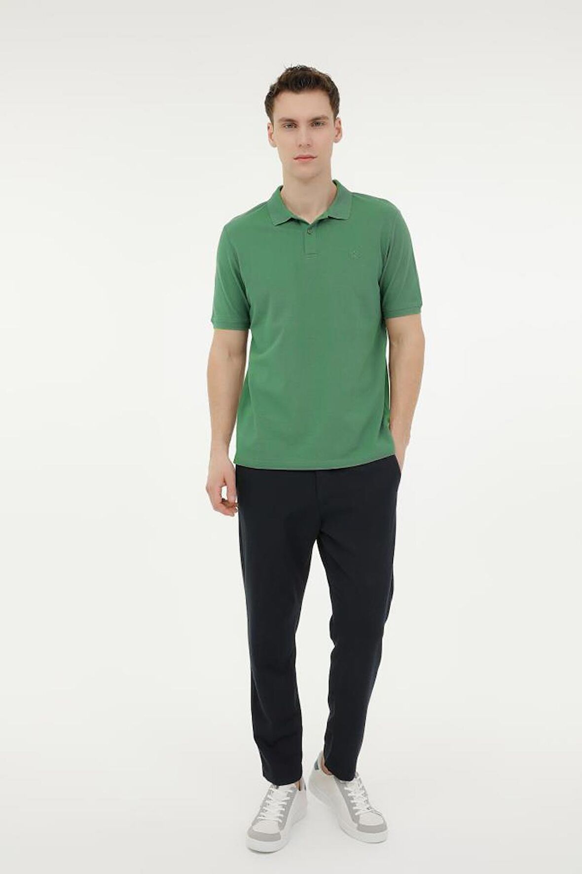 Lumberjack M-CT953 BASIC P.T-SH 4FX 101533534 Erkek Polo Yaka T-Shirt K.Yeşil S-XXL 