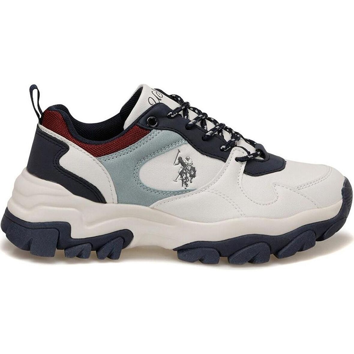 U.S.POLO ASSN.TRACKY 4FX BEYAZ MAVİ COMFORT CASUAL SPOR AYAKKABI