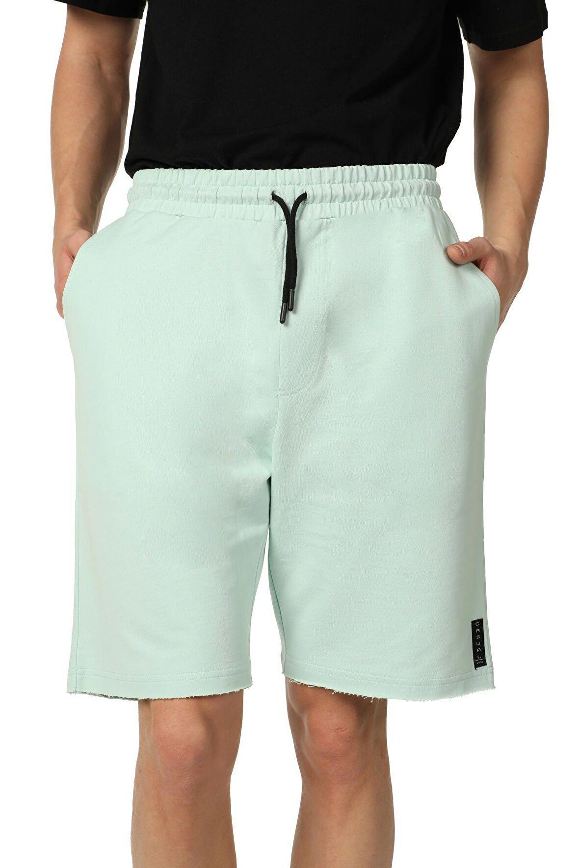 defy's ERKEK PAÇA DETAYLI ŞORT SU YEŞİLİ - M