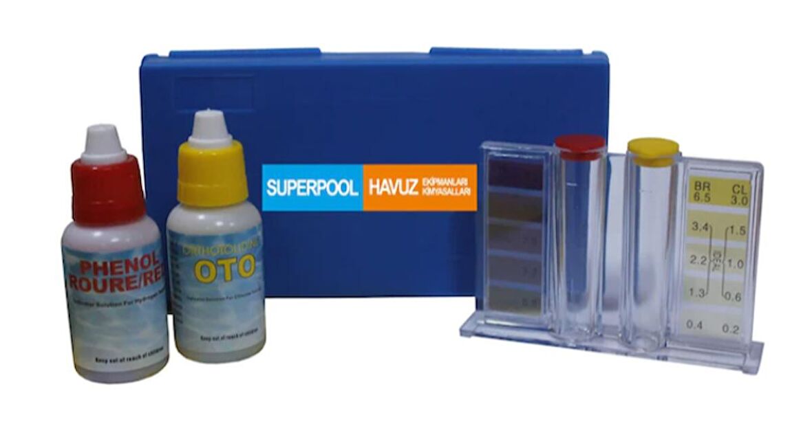 Superpool Sıvılı Ph-Cl Test Kiti-pH and Cl Test Kit-Liquid-ToptancıyızBiz