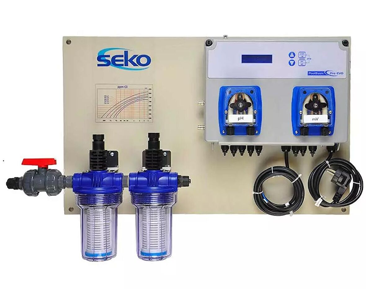 SEKO Basic Panel Peristaltik Pompalı Dezenfeksiyon Ünitesi 150m3-5lt/1,5bar-ToptancıyızBiz