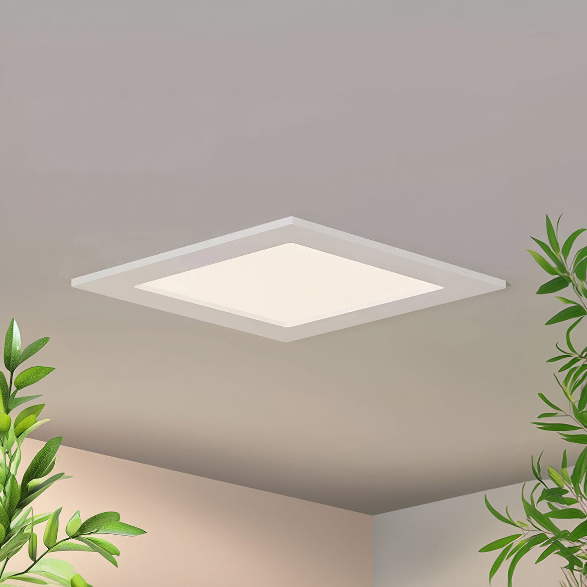 Maxled MX-1032N - 12W 4000K Ilık Beyaz | Beyaz Kasa Sıva Altı Kare LED Panel