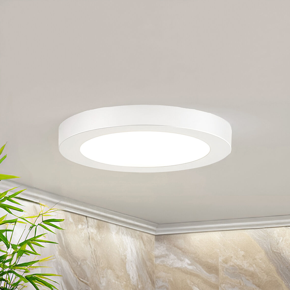 Maxled MX-1046B - 24W 6500K Soğuk Beyaz | Beyaz Kasa Sıva Üstü Yuvarlak LED Panel