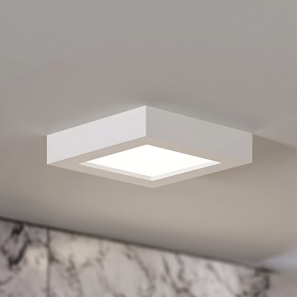 Maxled MX-1058N - 12W 4000K Ilık Beyaz | Beyaz Kasa Sıva Üstü Kare LED Panel