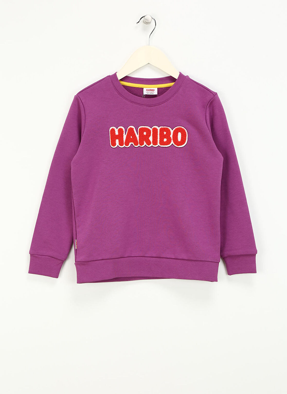 Haribo İşlemeli Kız Çocuk Lila Sweatshırt HRBTXT308 Haribo Çocuk Sweatshirt