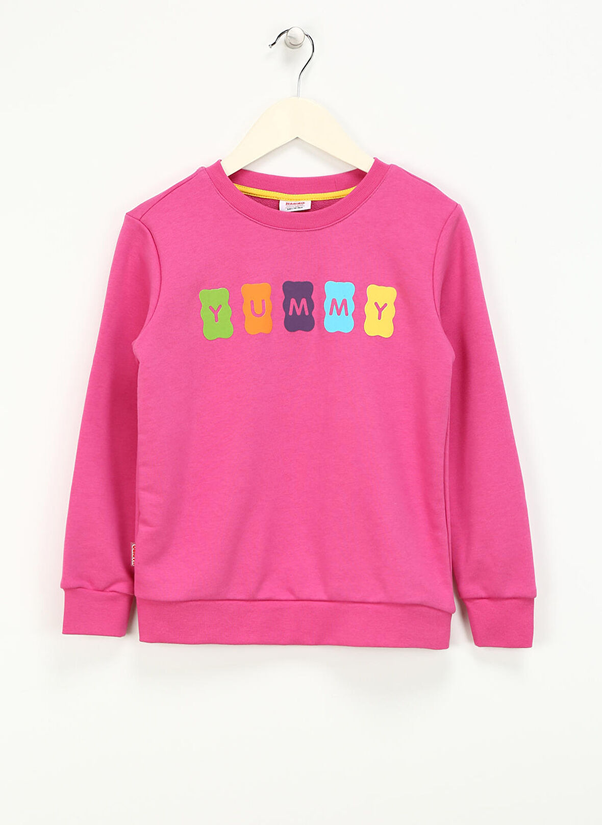 Haribo Kabartma Kız Çocuk Pembe Sweatshırt HRBTXT309 Haribo Çocuk Sweatshirt