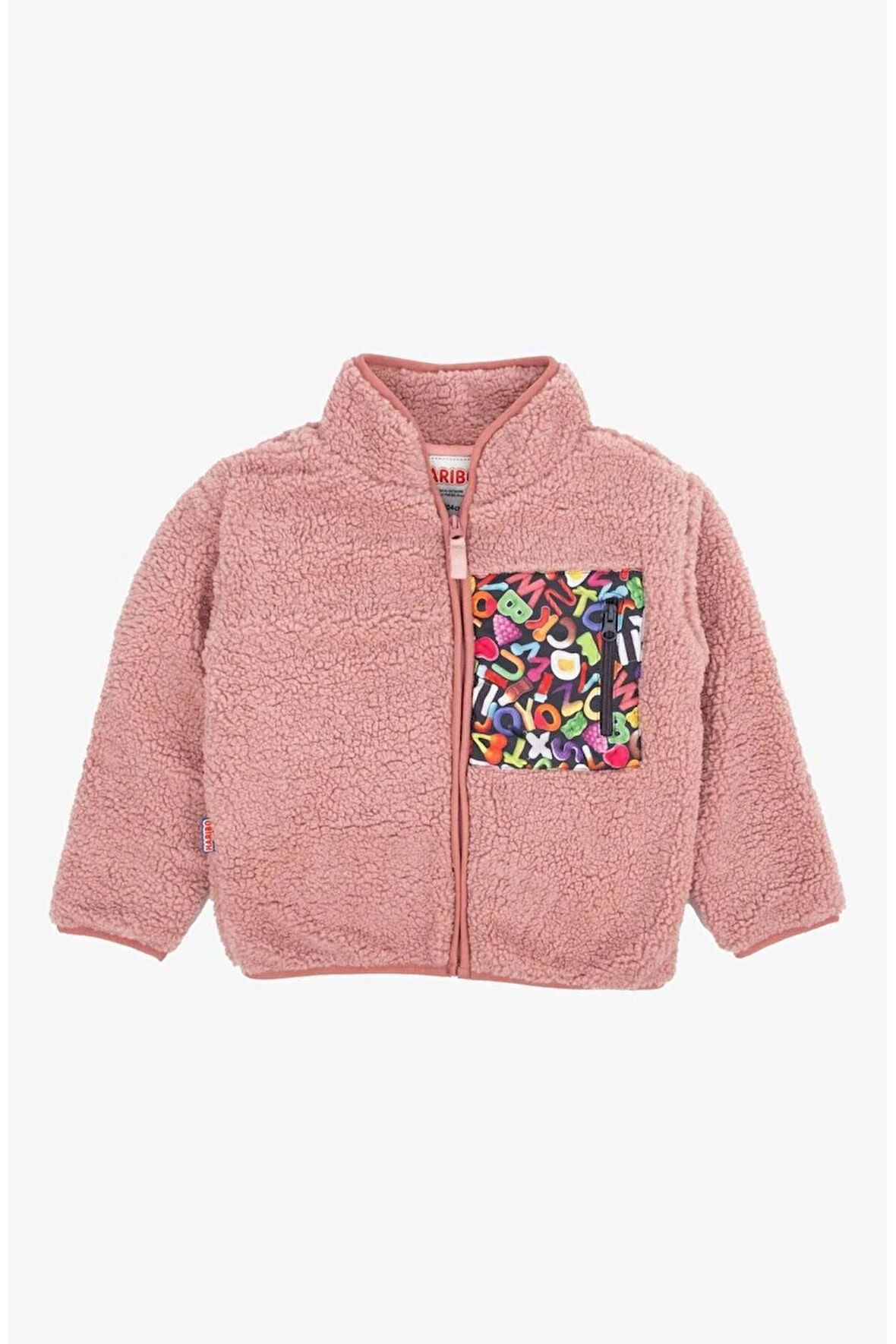 Kız Çocuk Fullzip Polar Fermuarlı Sweatshirt 4-10 Yaş Somon