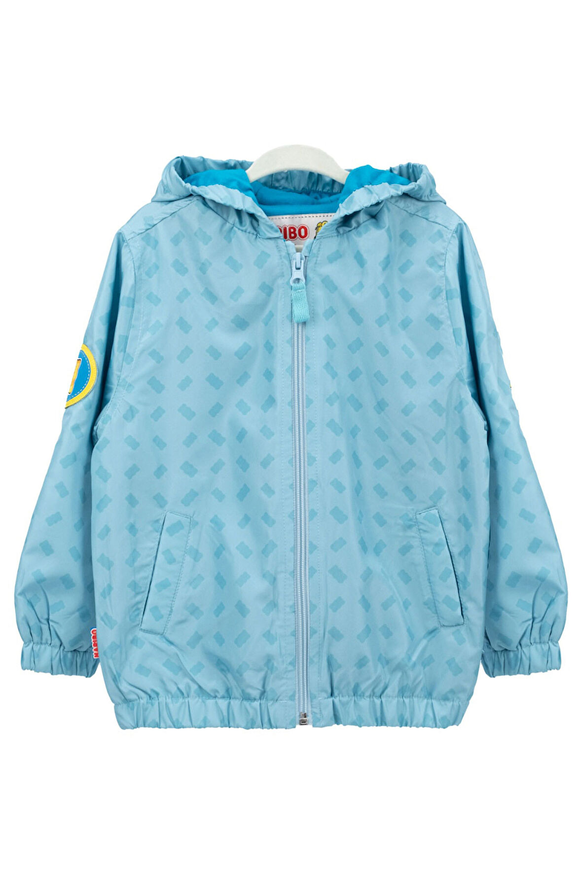 Erkek Çocuk Normal Kalıp Kapüşonlu Rüzgara Dayanıklı Rüzgarlık - Açık Mavi | 4 Yaş