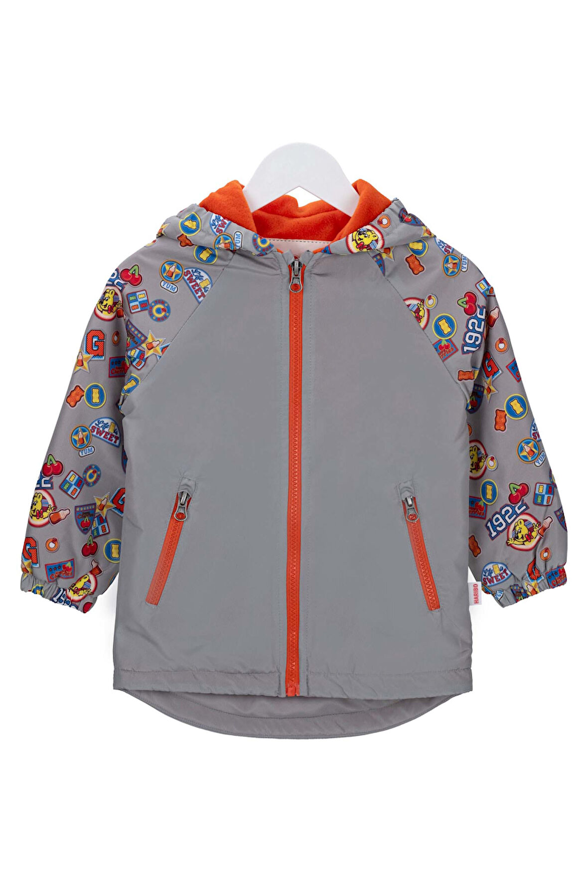 Unisex Çocuk Rahat Kalıp İçi Polar Astarlı Kapüşonlu Mont - Gri | 3 Yaş