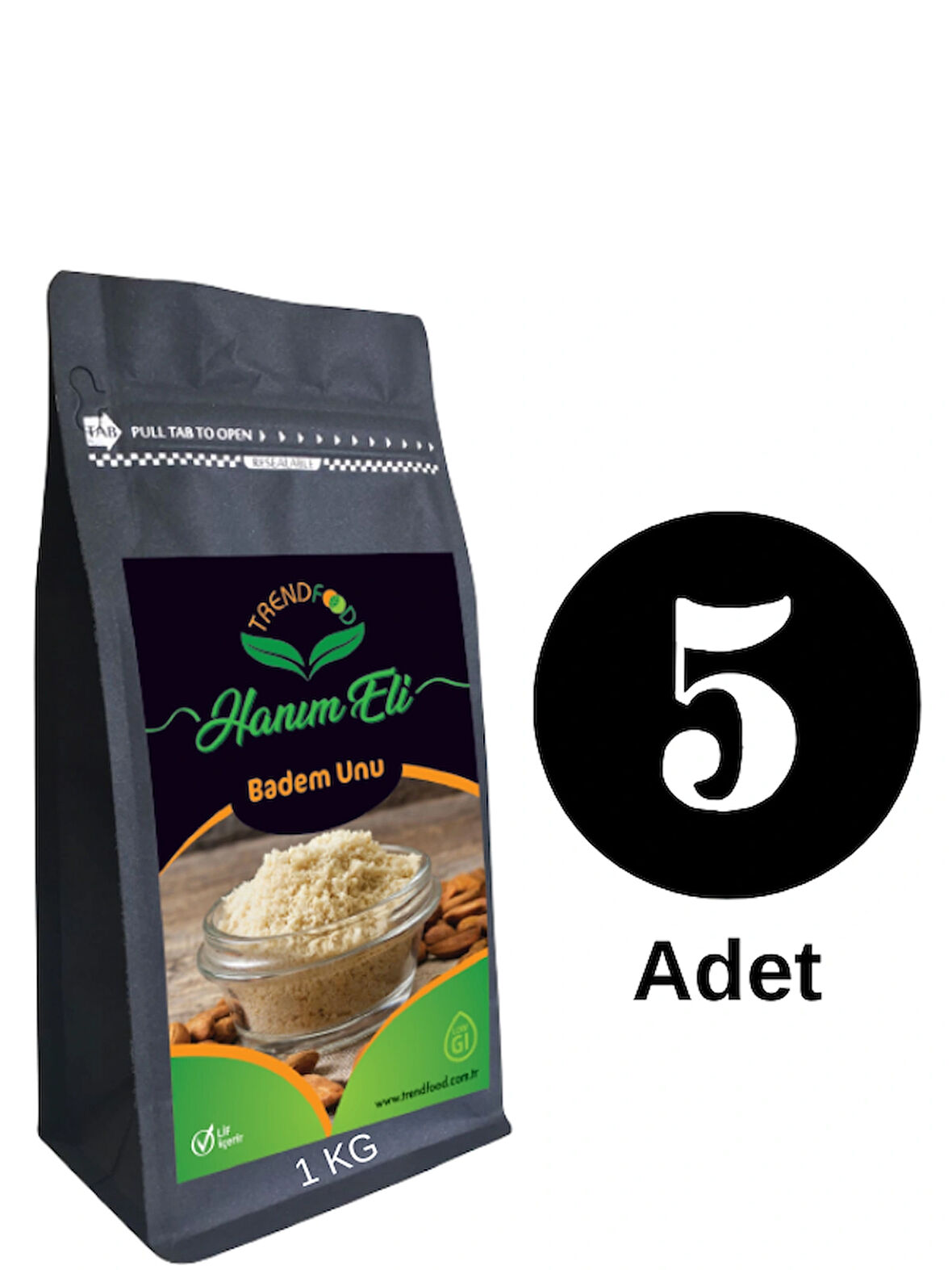 5 kg Saf Premium Kalite %100 Öğütülmüş Katkısız Çiğ Beyaz Badem Unu (fine almond flour) (ince öğütülmüş)