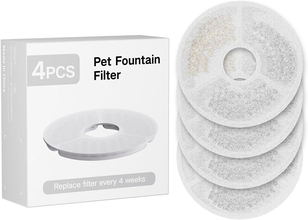 Wero 2in1 FW2-C / W8-L / WF1-WiFi / W7 Uyumlu Su Pınarı Yedek Filtresi (4'lü Set)