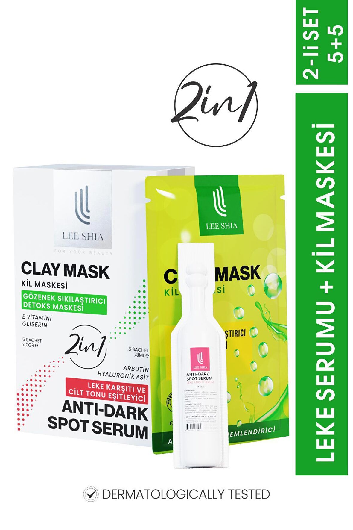 2'Li Set - Gözenek Sıkılaştırıcı Detoks Maske & Leke Karşıtı Serum