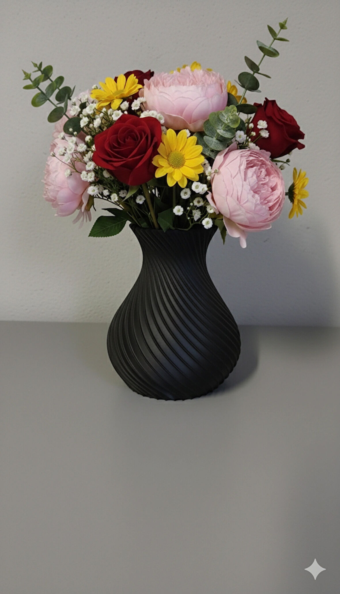 Siyaz Desenli Dekoratif Vazo