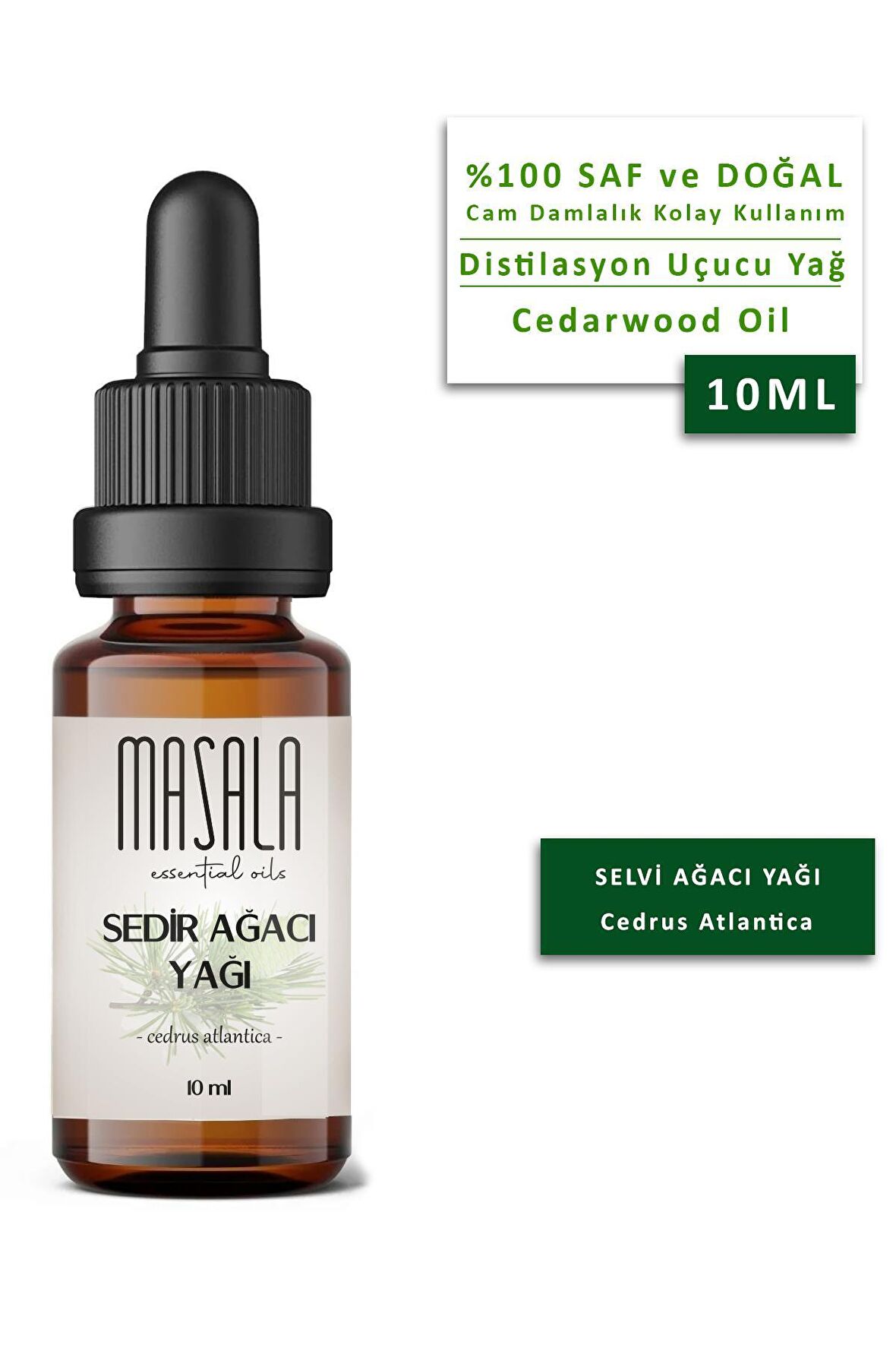 Masala Sedir Ağacı Yağı 10 ml. - (Cedarwood Oil) 