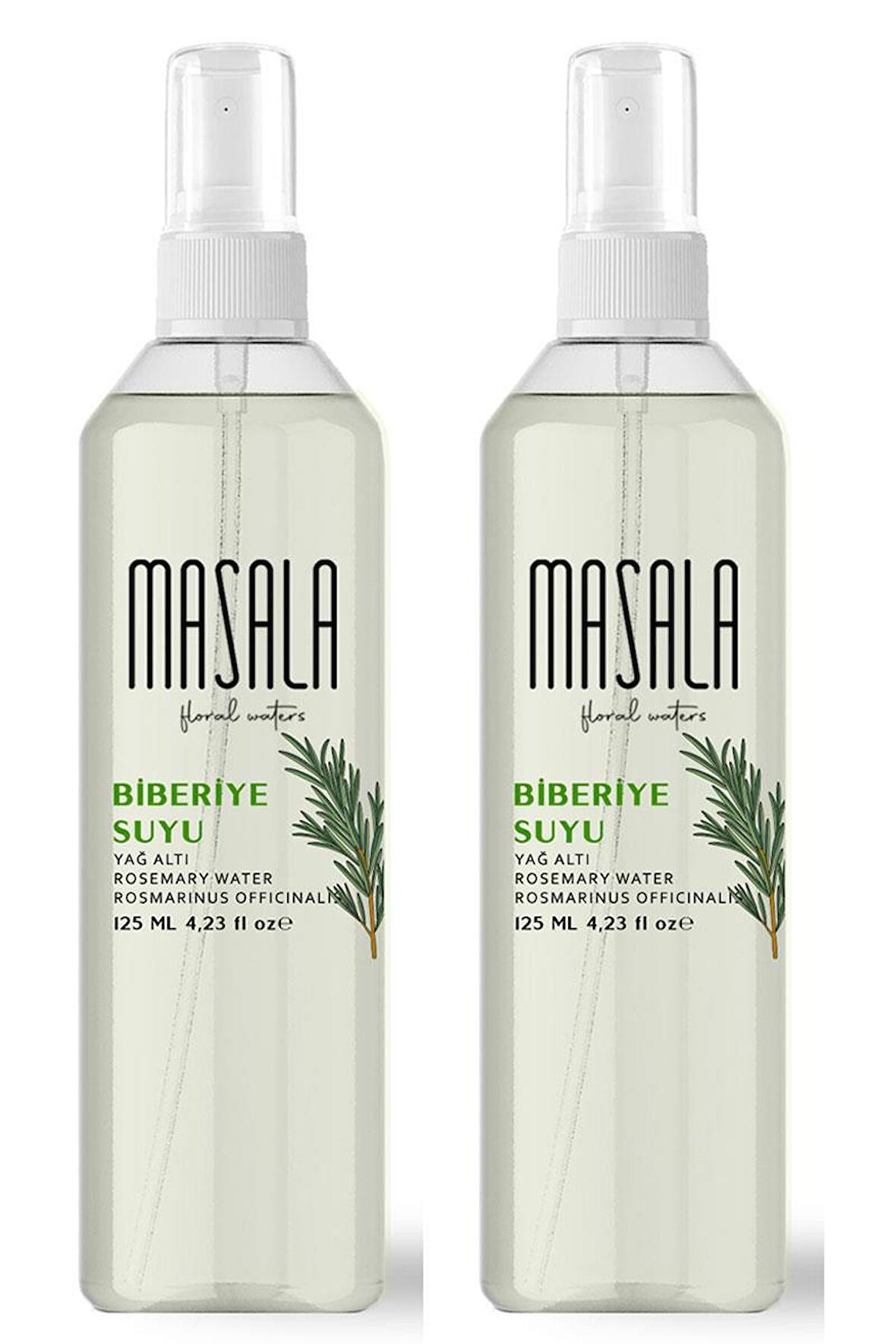 Masala Biberiye Suyu 125 ml X 2 ADET - Rosemary Floral Water -Biberiye Suyu Sebum Ve Yağ Dengeleyici Hidrosol