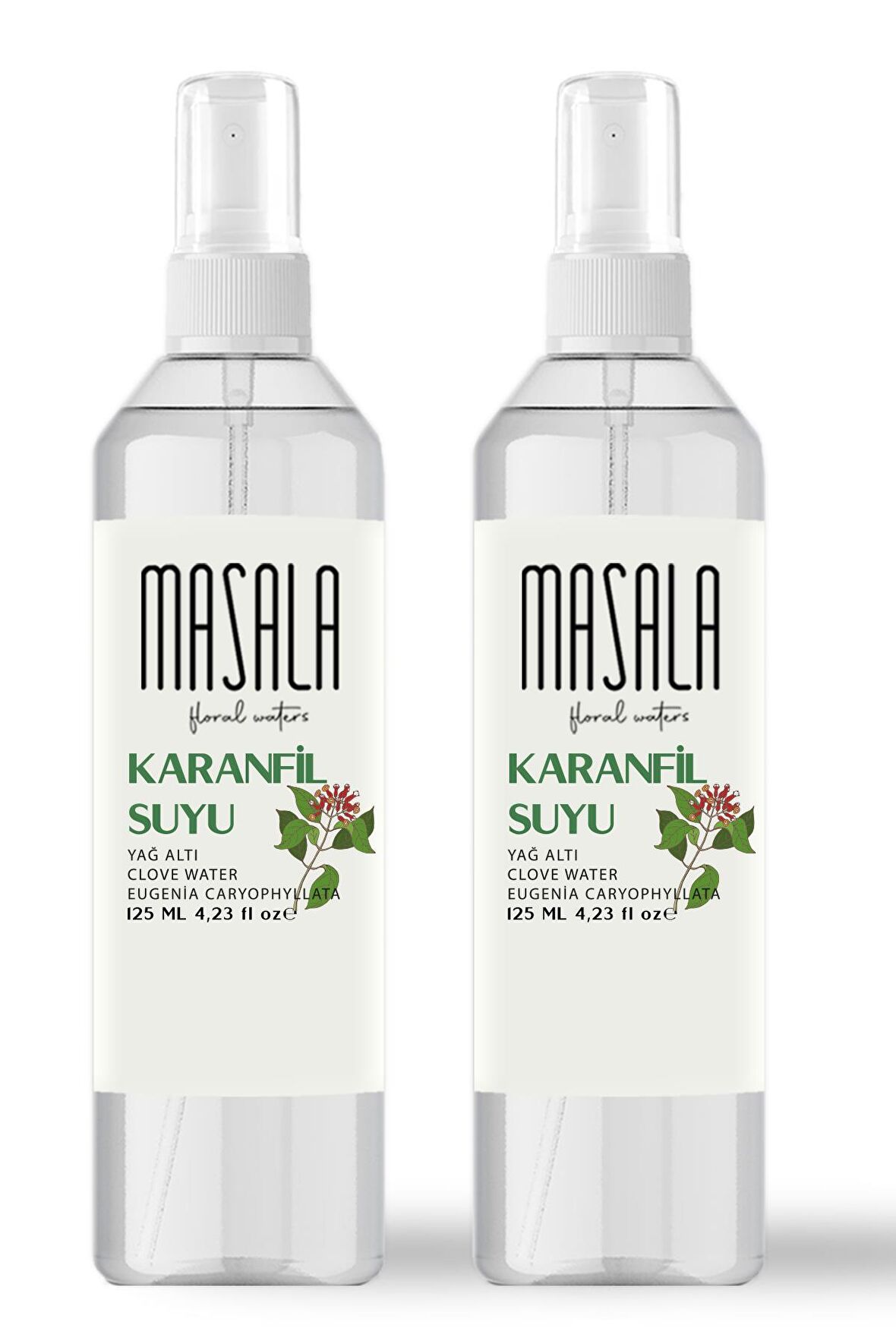 Masala 2 Adet Saf Karanfil Suyu 125 ml %100 Doğal Yağlı Hidrosol - Tonik Clove Floral Water Hydrosol Tonic