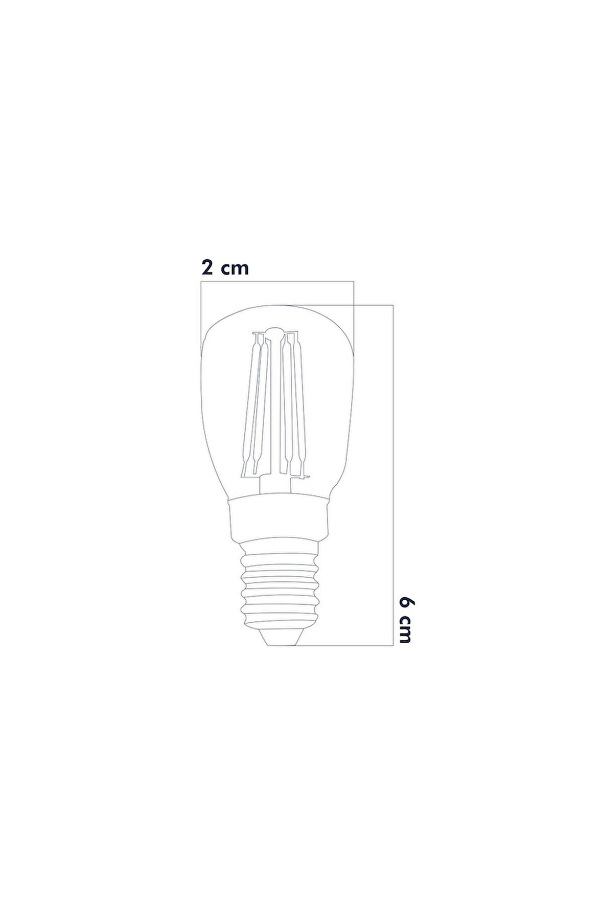 LED Rustik Ampul E14 C7 Ampul 2W 2700K Gün Işığı 5'li ERD-69