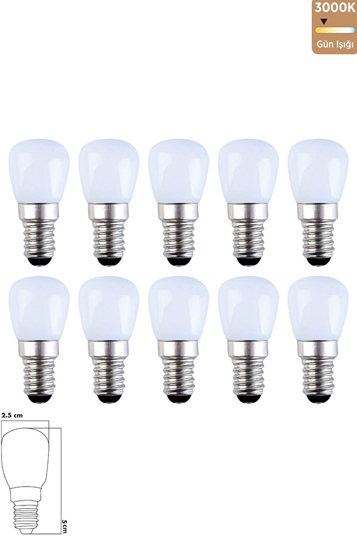 Heka Opal Cam 2 W 3000K E14 LED Ampul 10'lu ERD-290