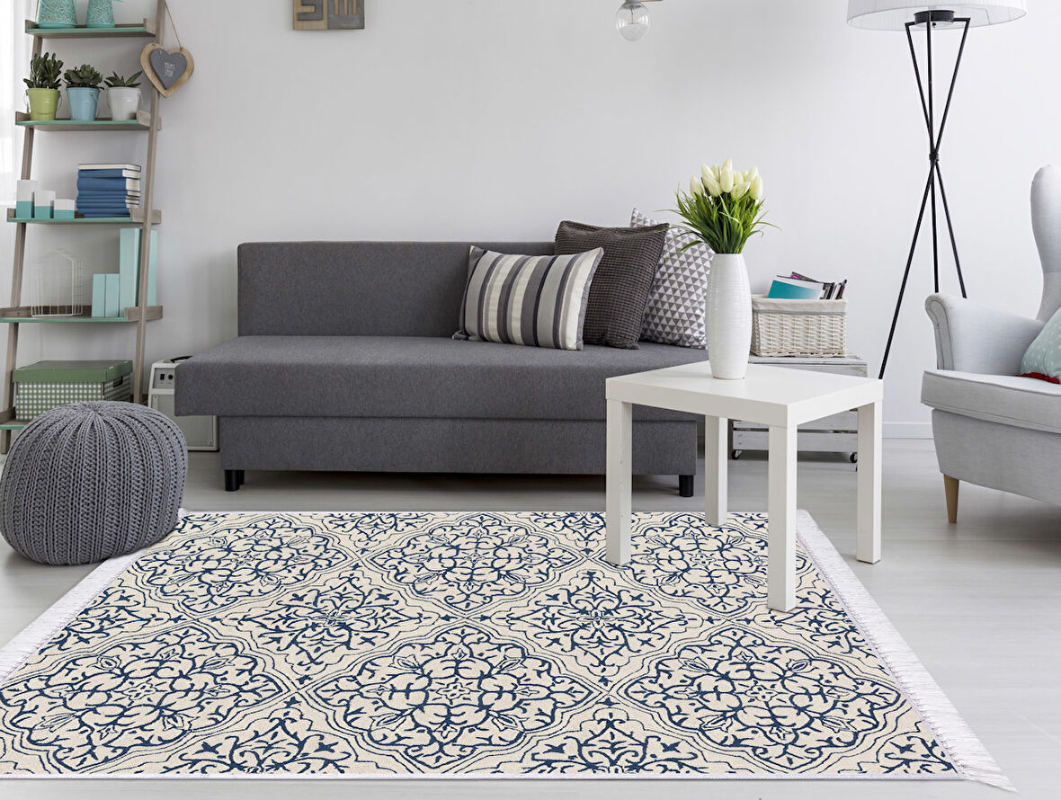 Dekoreko İpek Halı Dijital Saçaklı 1906 Desen 1