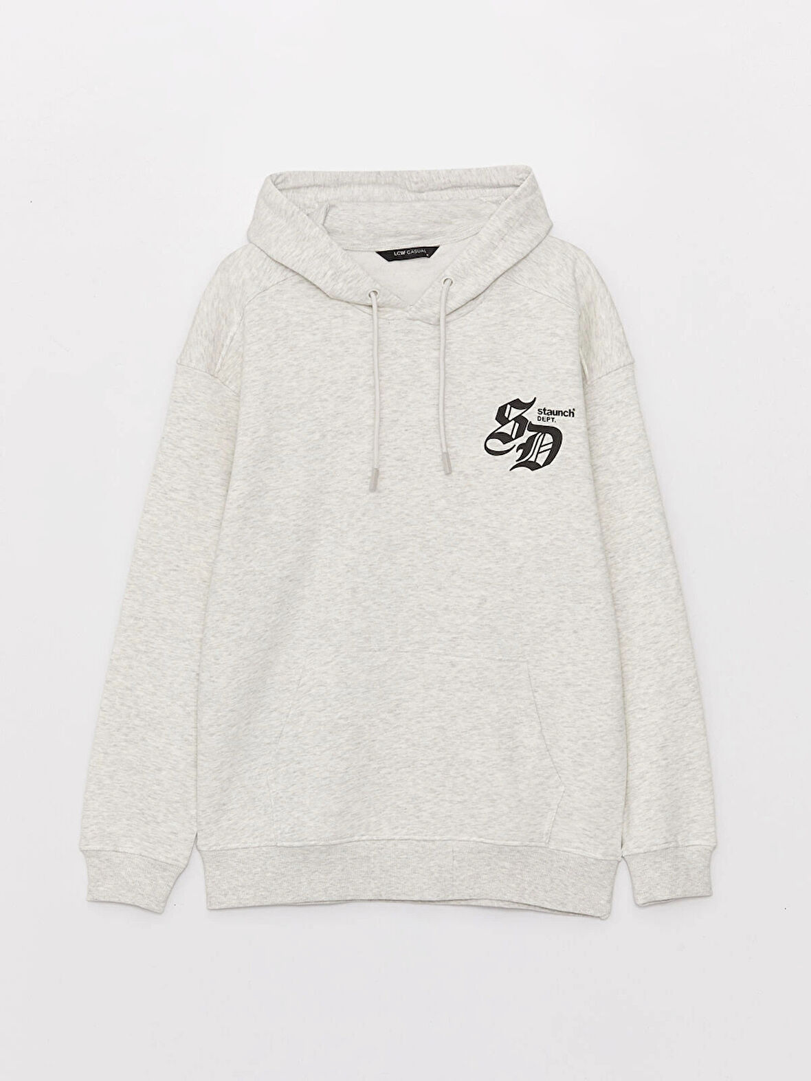 XSIDE Beyaz Uzun Kollu Baskılı Erkek Kalın Hoodie