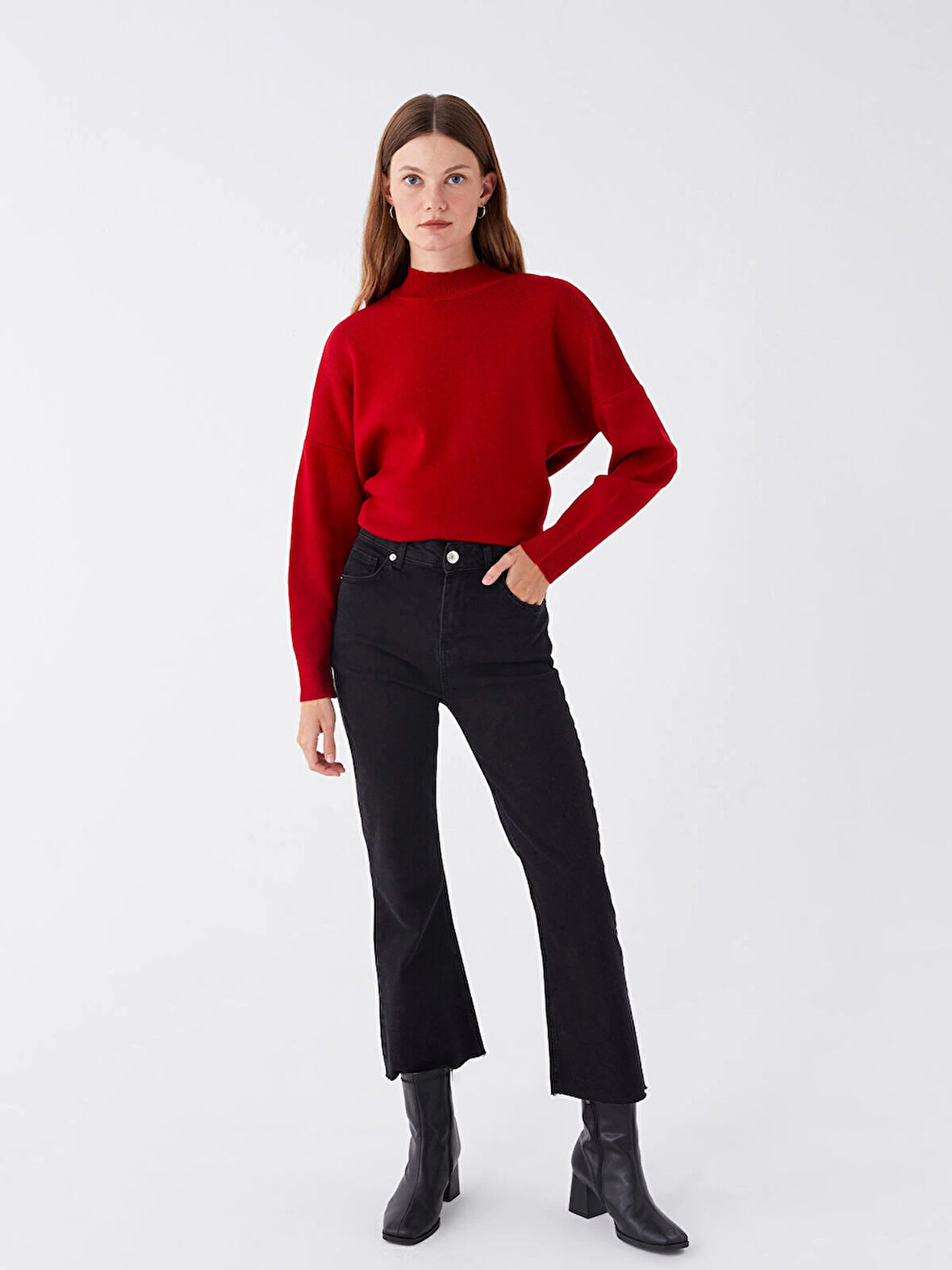 LCW Modest SİYAH Mars Flare Kadın Jean Pantolon