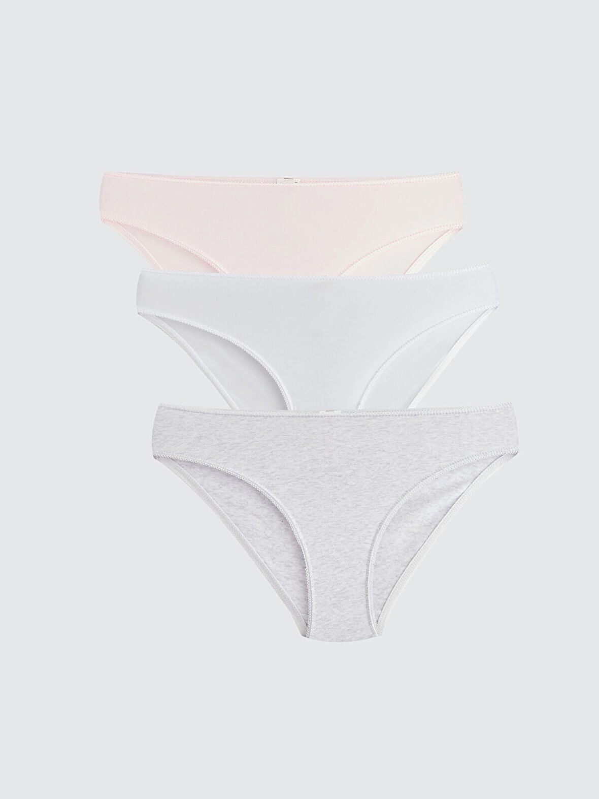 LCW DREAM Pembe Düz Bikini Külot 3'lü Paket