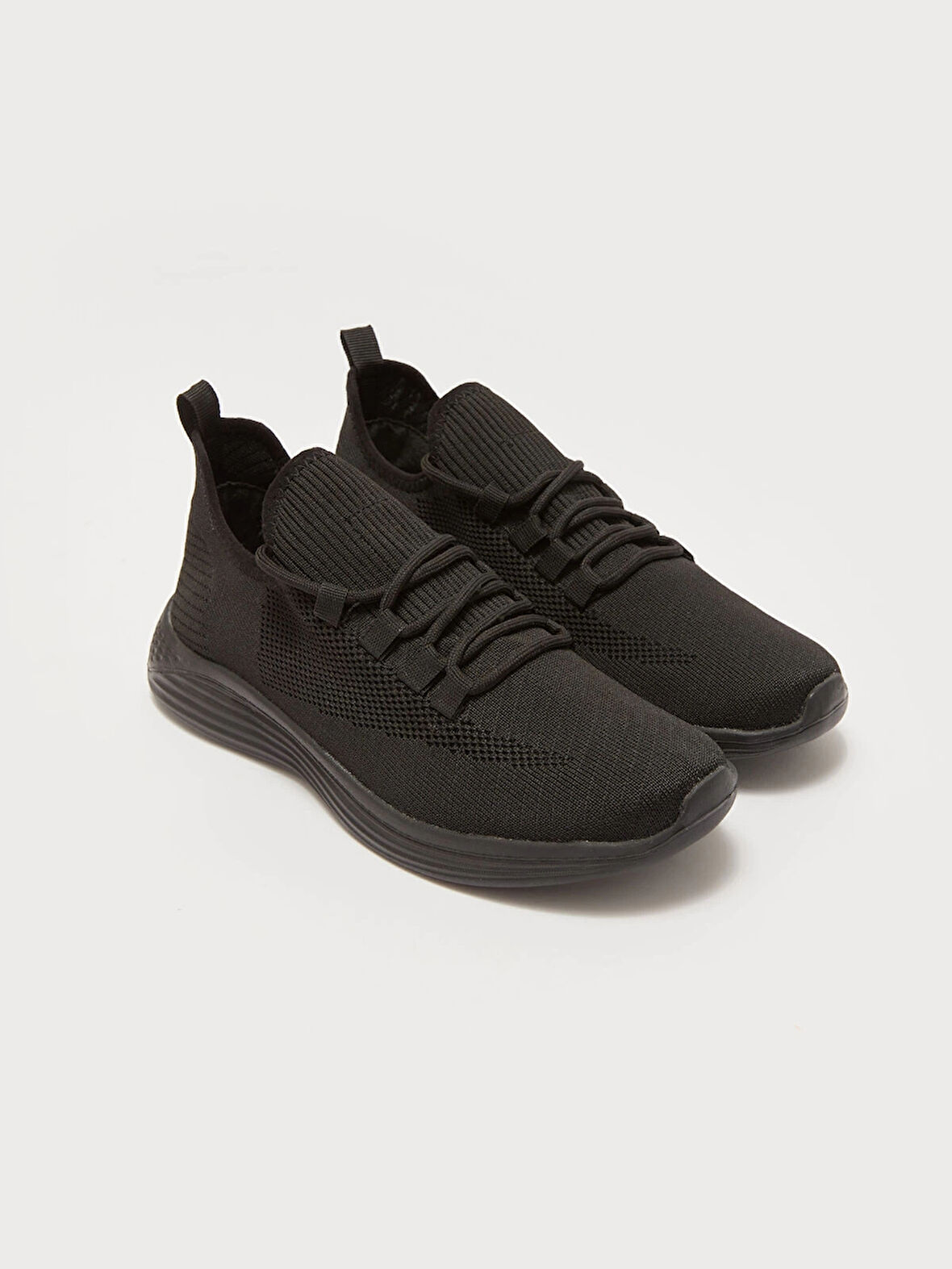 LCW STEPS SİYAH Bağcıklı File Detaylı Erkek Spor Ayakkabı