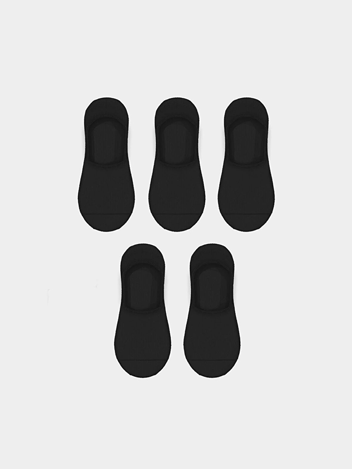 LCW ACCESSORIES Siyah Erkek Babet Çorap 5'li