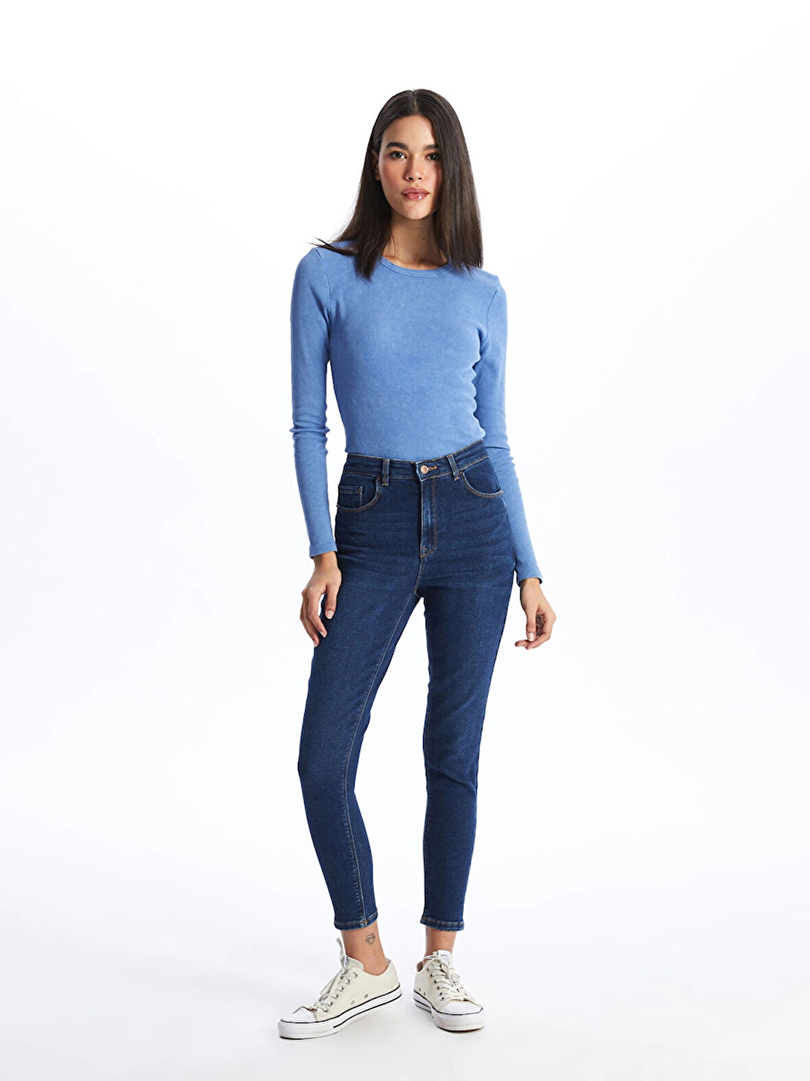 LCW Jeans Indigo Jüpiter Süper Skinny Fit Kadın Jean Pantolon