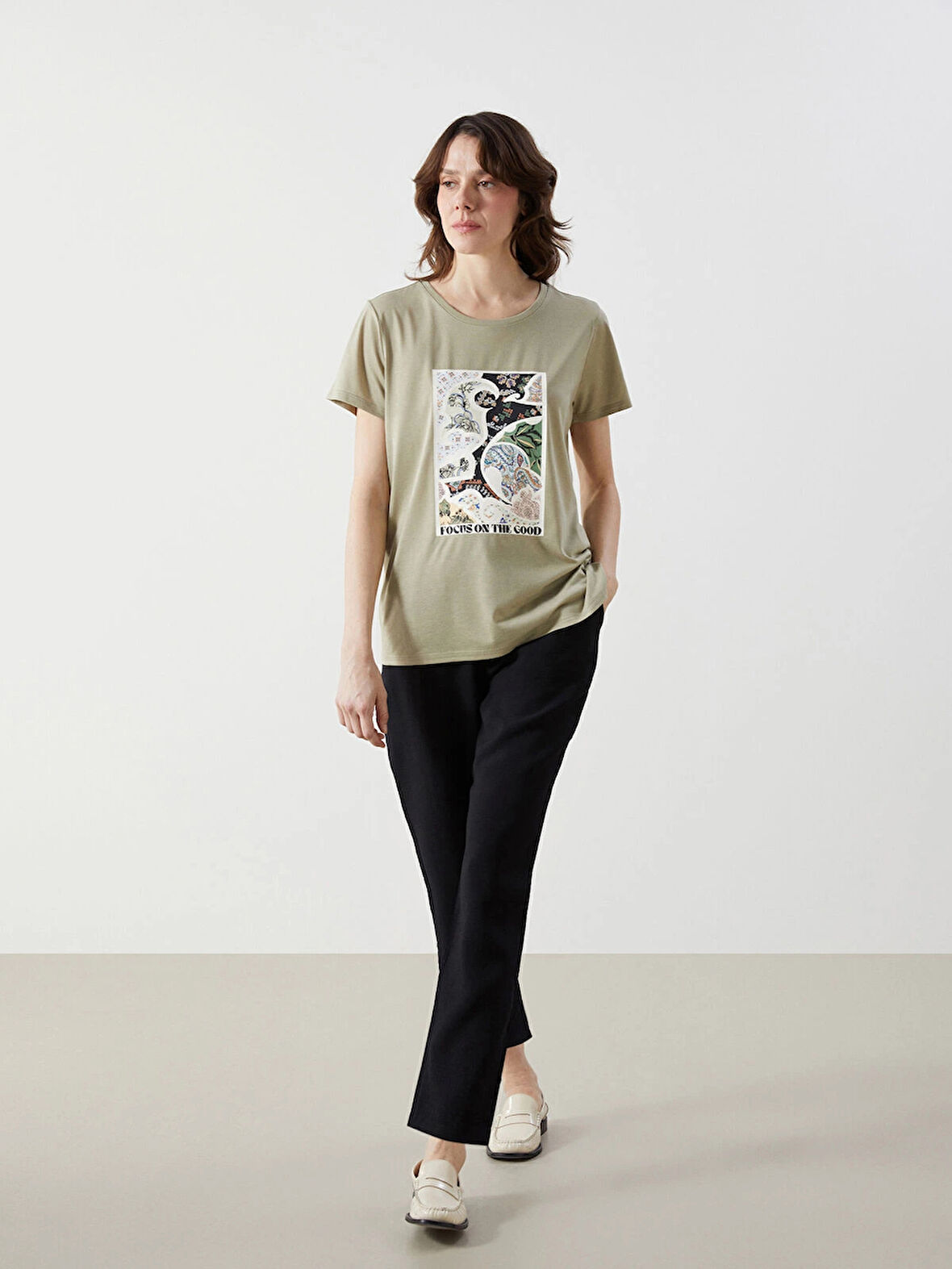 LCWAIKIKI Classic Siyah Beli Lastikli Havuç Kesim Kadın Pantolon