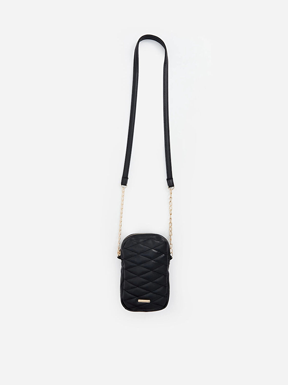 LCW ACCESSORIES SİYAH Deri Görünümlü Kadın Telefon Çantası