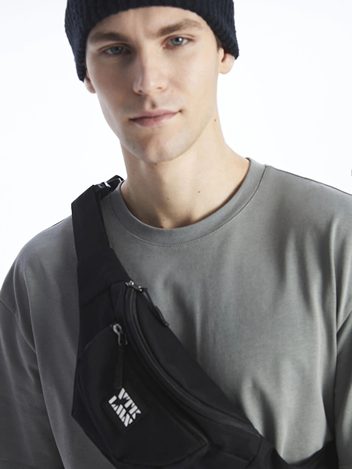 LCW ACCESSORIES SİYAH Baskılı Erkek Göğüs Çantası