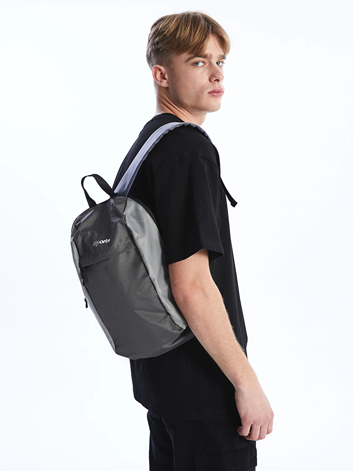 XSIDE ANTRASİT Yazı Baskılı Erkek Sırt Çantası